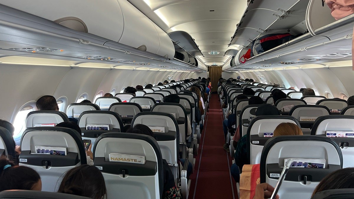 Interior of a Air India plane.