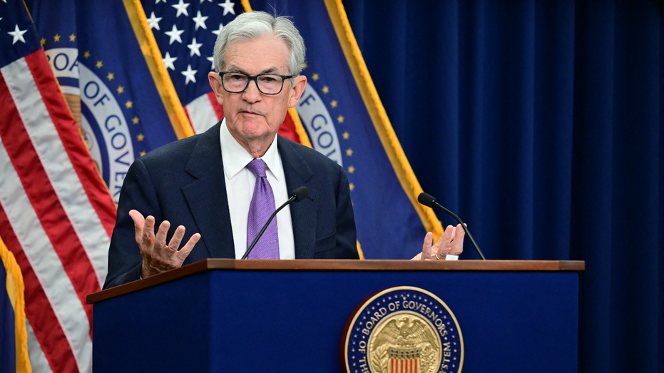 U.S. Federal Reserve Chair Jerome Powell speaks at the completion of the FOMC meeting at the Federal Reserve