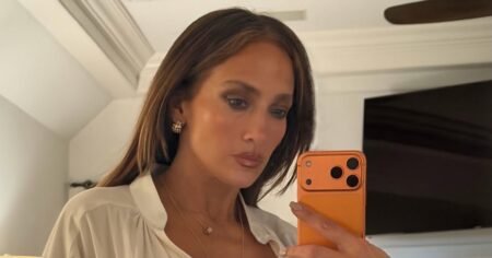 Jennifer Lopez Goes Braless and Shows Off Cleavage in a Plunging Jumpsuit: ‘Mood Board’