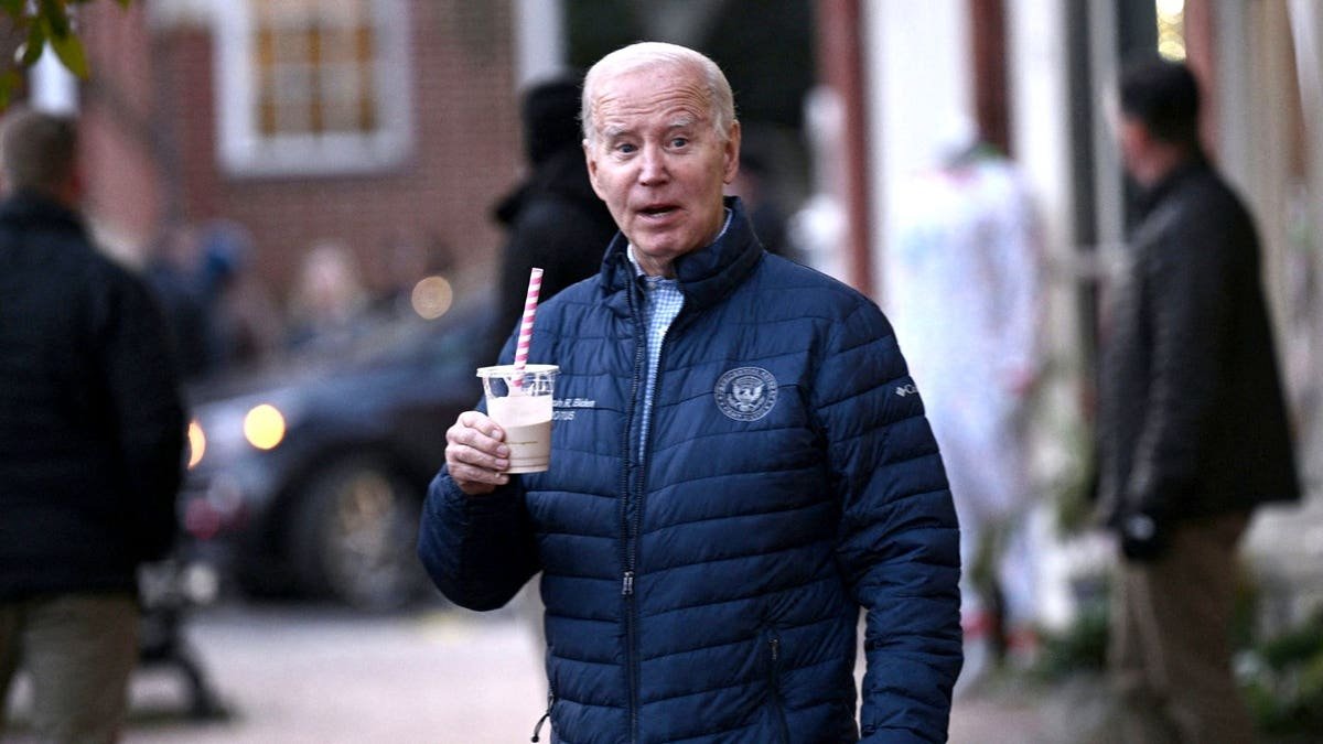 joe biden with milkshake on nantucket
