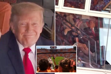 Trump met with roaring cheers at Tennessee-Texas college football game