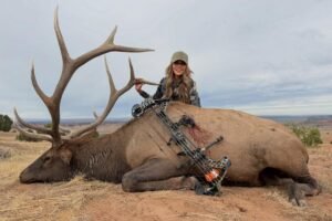 Kristi Noem poses with massive dead elk in graphic bow-hunting photos Kristi Noem poses with massive dead elk in graphic bow-hunting photos