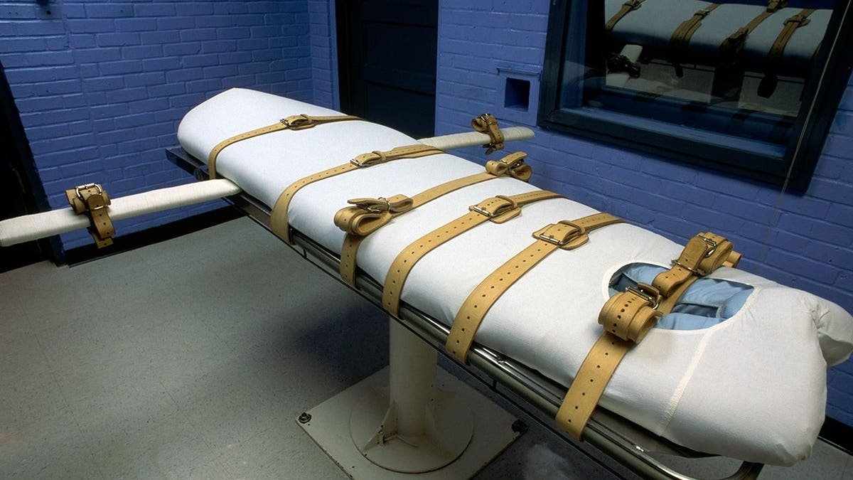 Restraint table used for lethal injections at Huntsville Unit in Huntsville, Texas.
