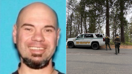 Manhunt underway in California after armed suspect allegedly points gun at people, shoots at officers Manhunt underway in California after armed suspect allegedly points gun at people, shoots at officers