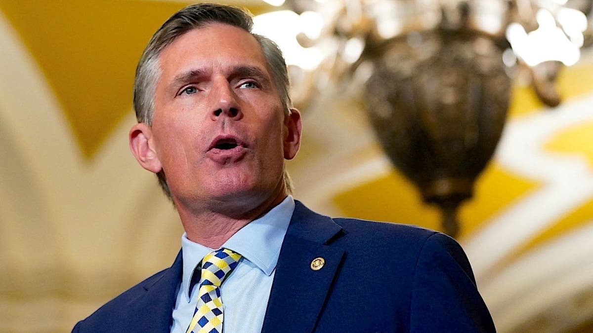 Martin Heinrich speaks to reporters at the U.S. Capitol.