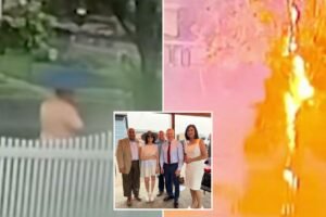 Chilling moment NY GOP congressional staffer is struck by lightning and survives during Staten Island storm Chilling moment NY GOP congressional staffer is struck by lightning and survives during Staten Island storm