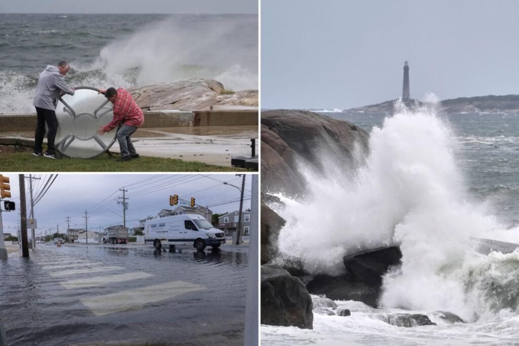 Thousands without power, roads flood in New Jersey as first major signs of nor’easter take shape