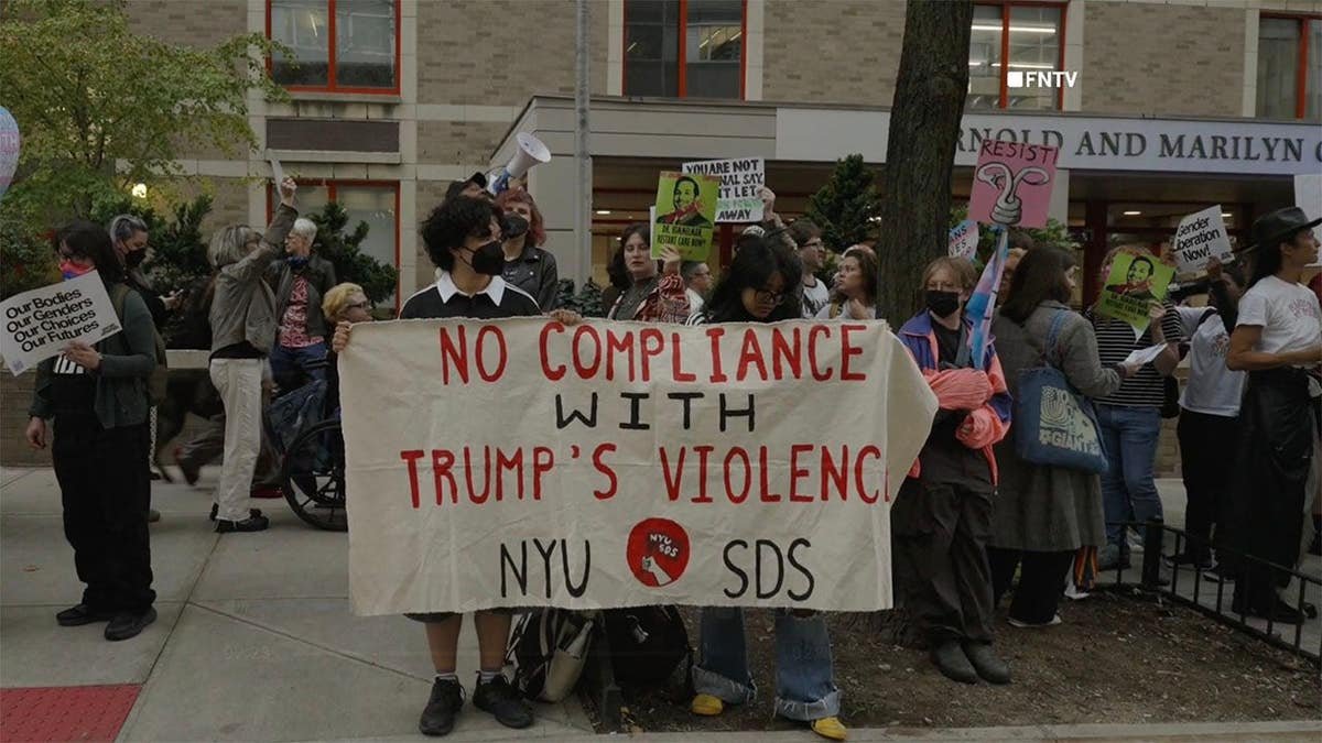 NYU trans protesters trump