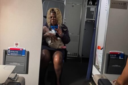 United Airlines flight attendant catches baby that was about to fall out of new, ‘exhausted’ mom’s lap