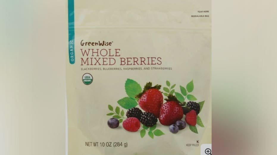 Package of Publix GreenWise Organic Whole Mixed Berries included in expanded E. coli recall