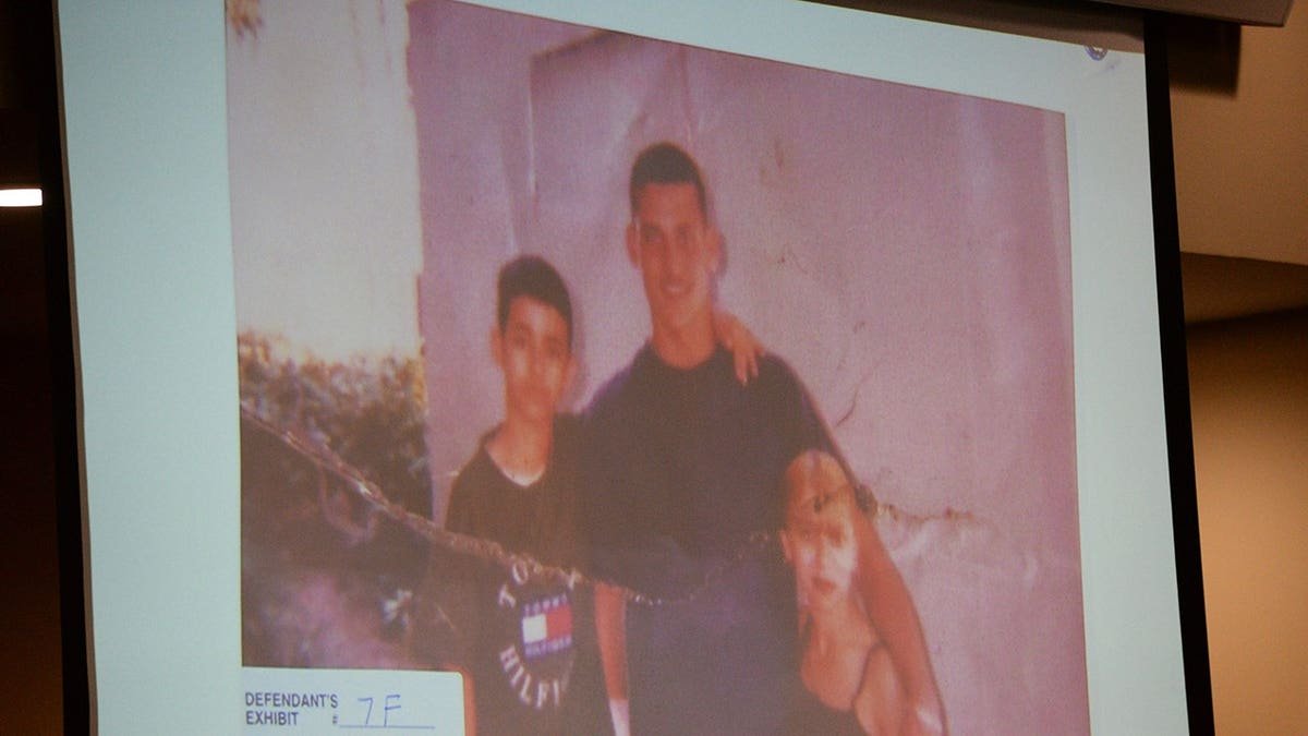 Sigfredo Garcia's photo with younger cousins displayed during his sentencing hearing.