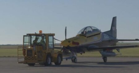 Snowbirds base gets a glimpse at aircraft expected to replace Tutor jets Snowbirds base gets a glimpse at aircraft expected to replace Tutor jets