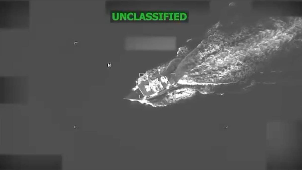 A go-fast vessel operating along established narco-trafficking routes in the Caribbean