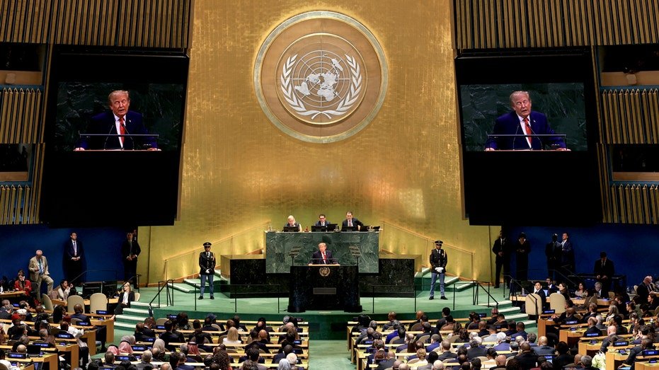 President Donald Trump at the UNGA.