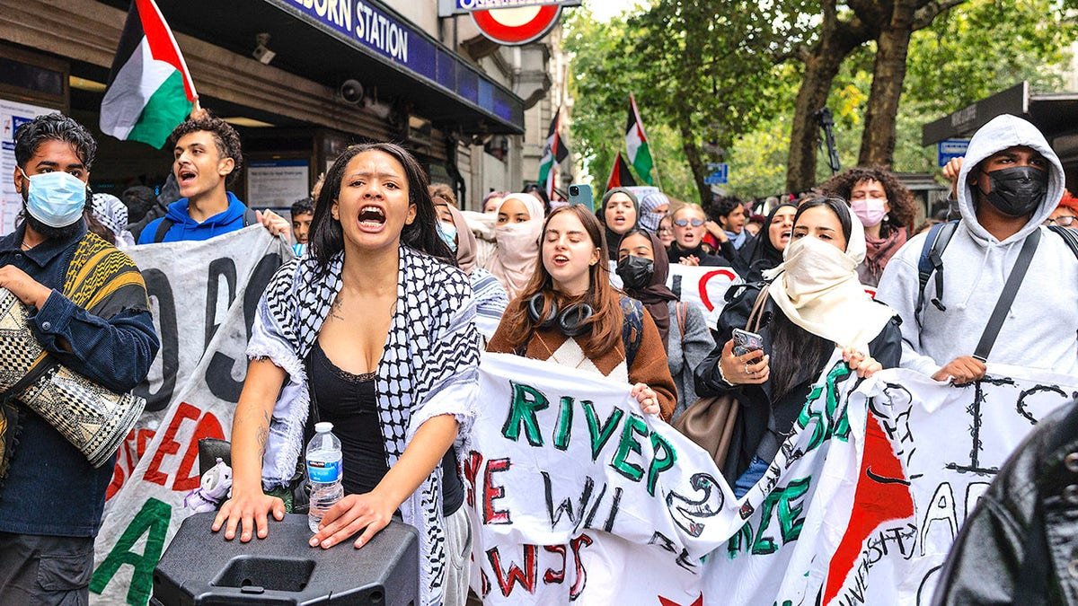 Anti-Israel protest in London, UK
