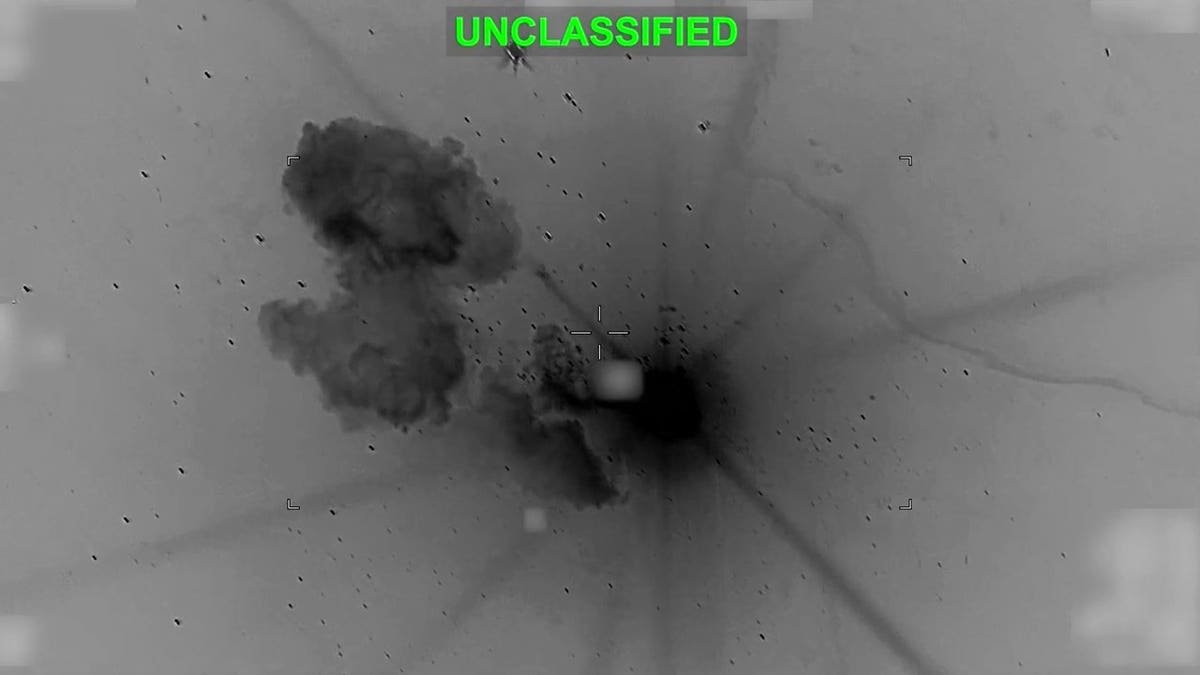 U.S. bombers and drones striking Iranian Revolutionary Guard forces near Dude44 Bravo