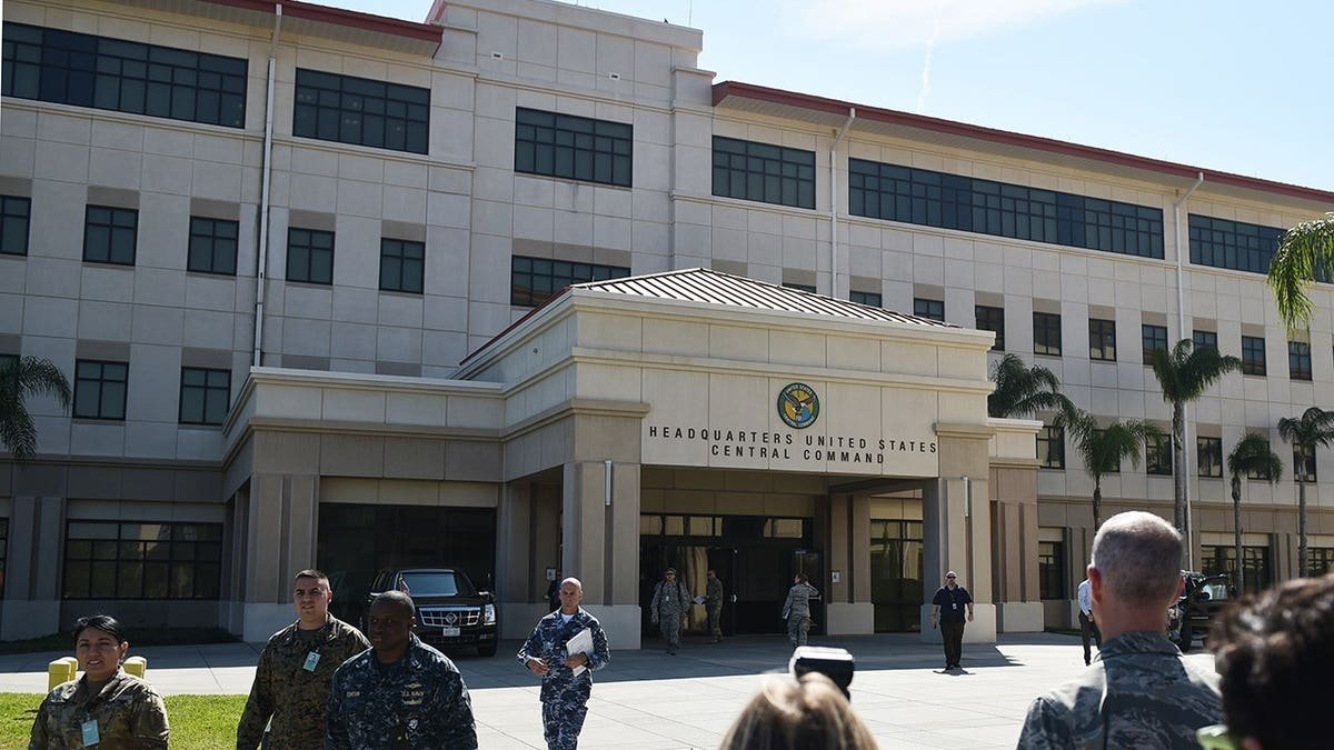 U.S. Central Command headquarters building at MacDill Air Force Base in Tampa, Florida.