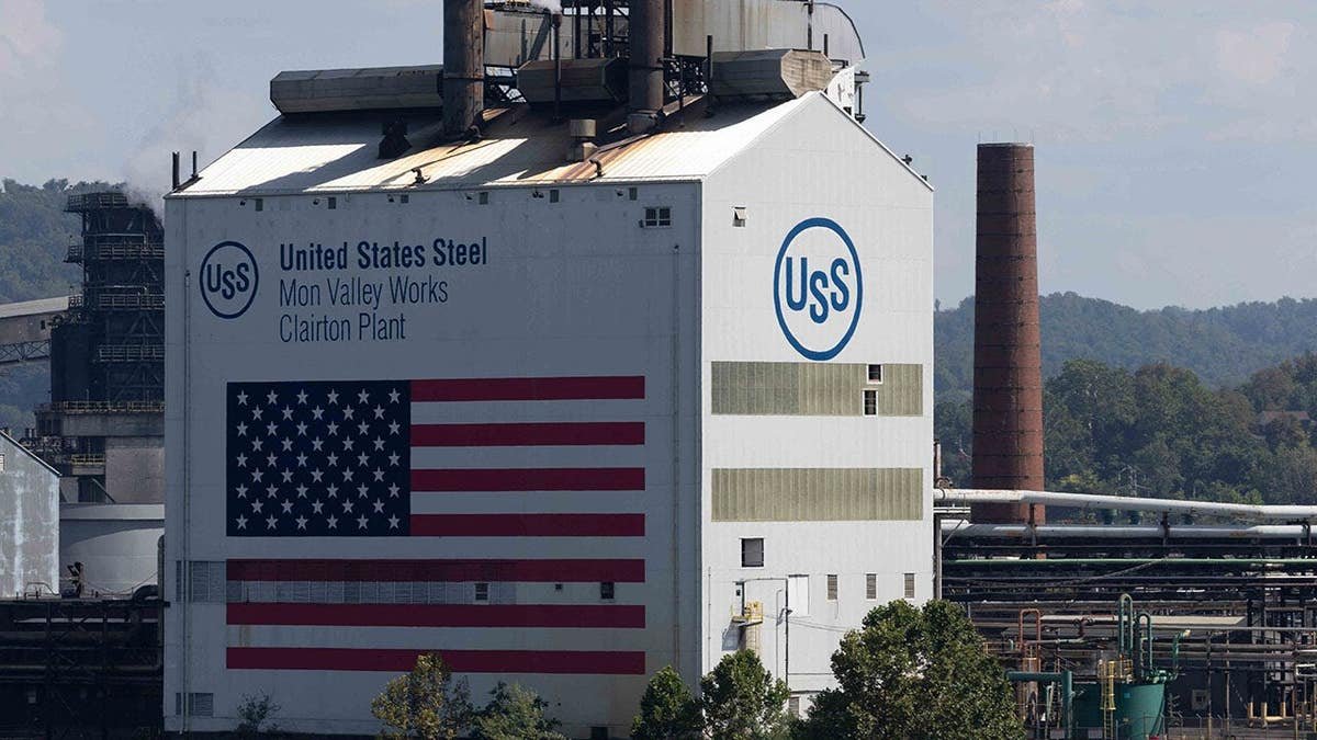 US Steel logo on Clairton Coke Works plant building