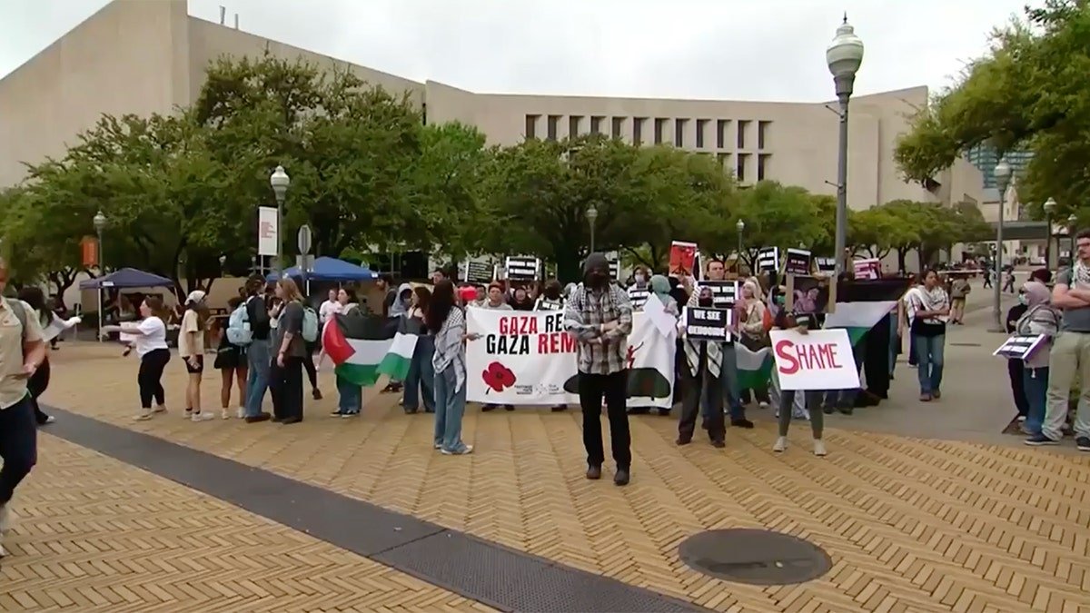 Students attending an annual Israel block party at the University of Texas at Austin were met with disruptive anti-Israel protesters on Wednesday afternoon.