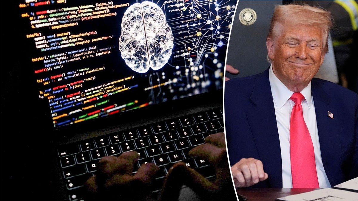 The White House announces that it will implement AI technology to improve efficiency in federal records keeping. (Right photo by AP Photo/Alex Brandon, left photo by Oliver Berg/picture alliance via Getty Images)